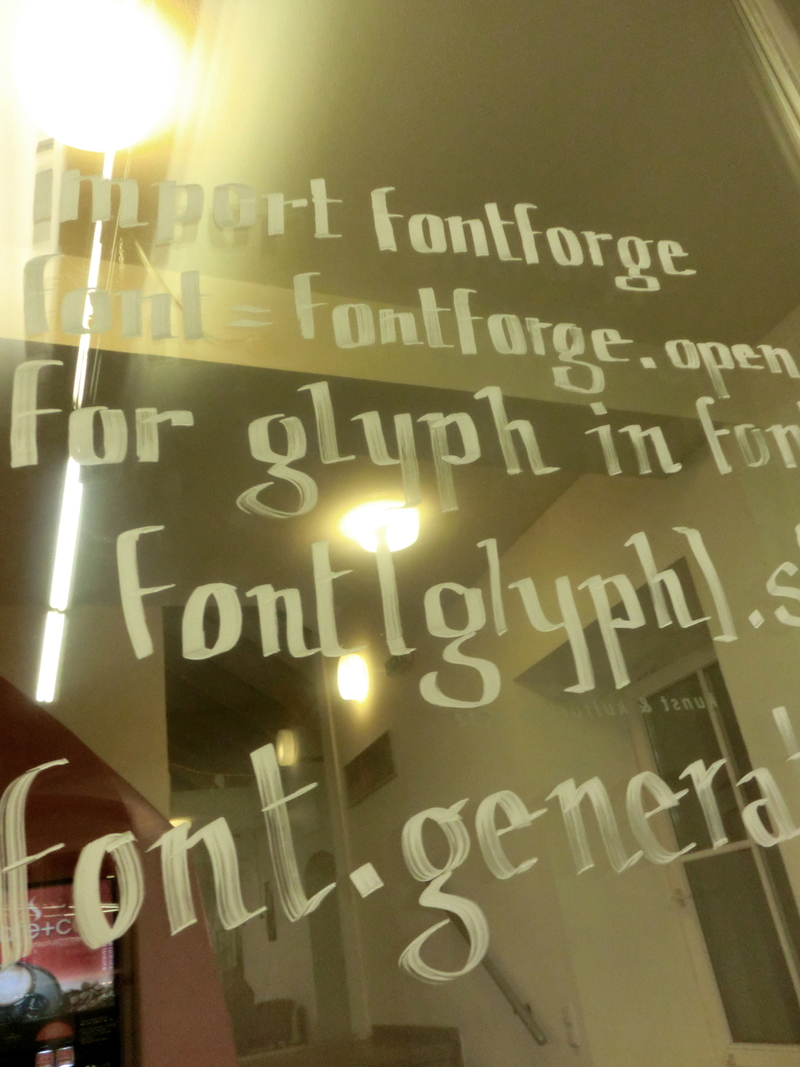 FontForge script window