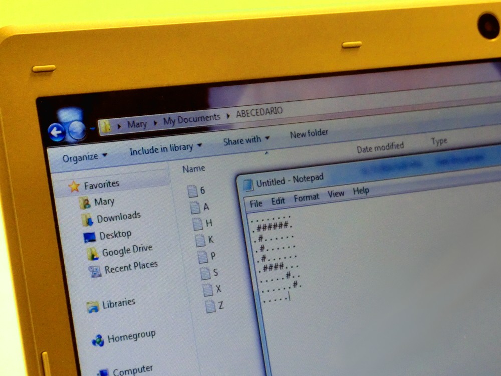 Digitising in Notepad Digitising in Notepad