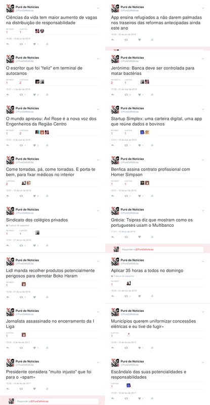 Puré de Notícias, vários